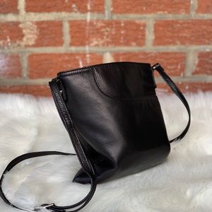 (New) Black Leather crossbody